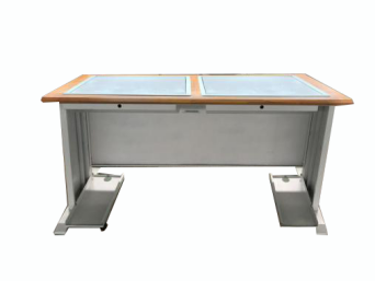 翻转学生电脑桌（塑钢木结合）